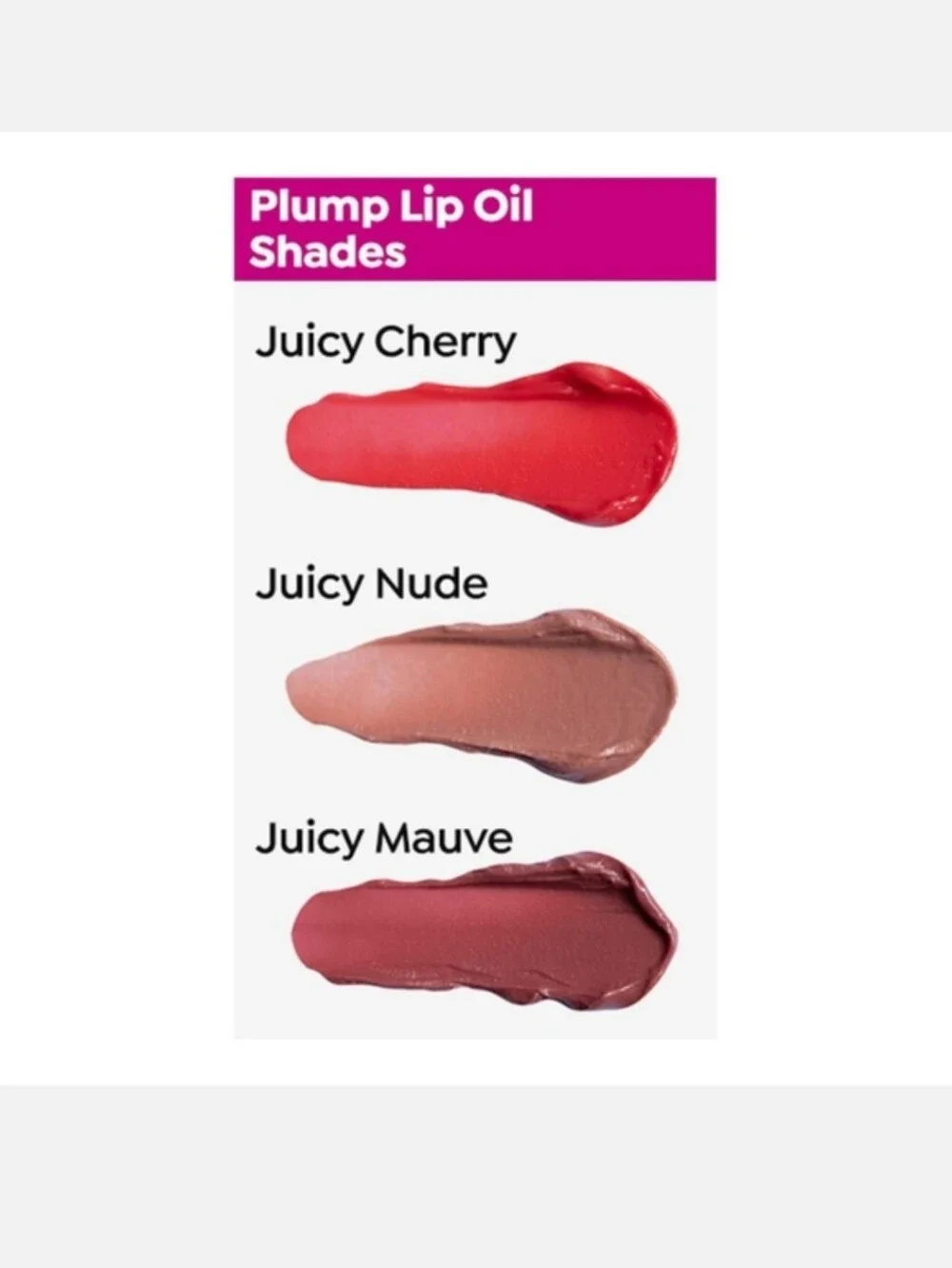 Doll 10 Lip Peptide Plump Lup Oil — Nude, Coral Pink, Mauve Pink